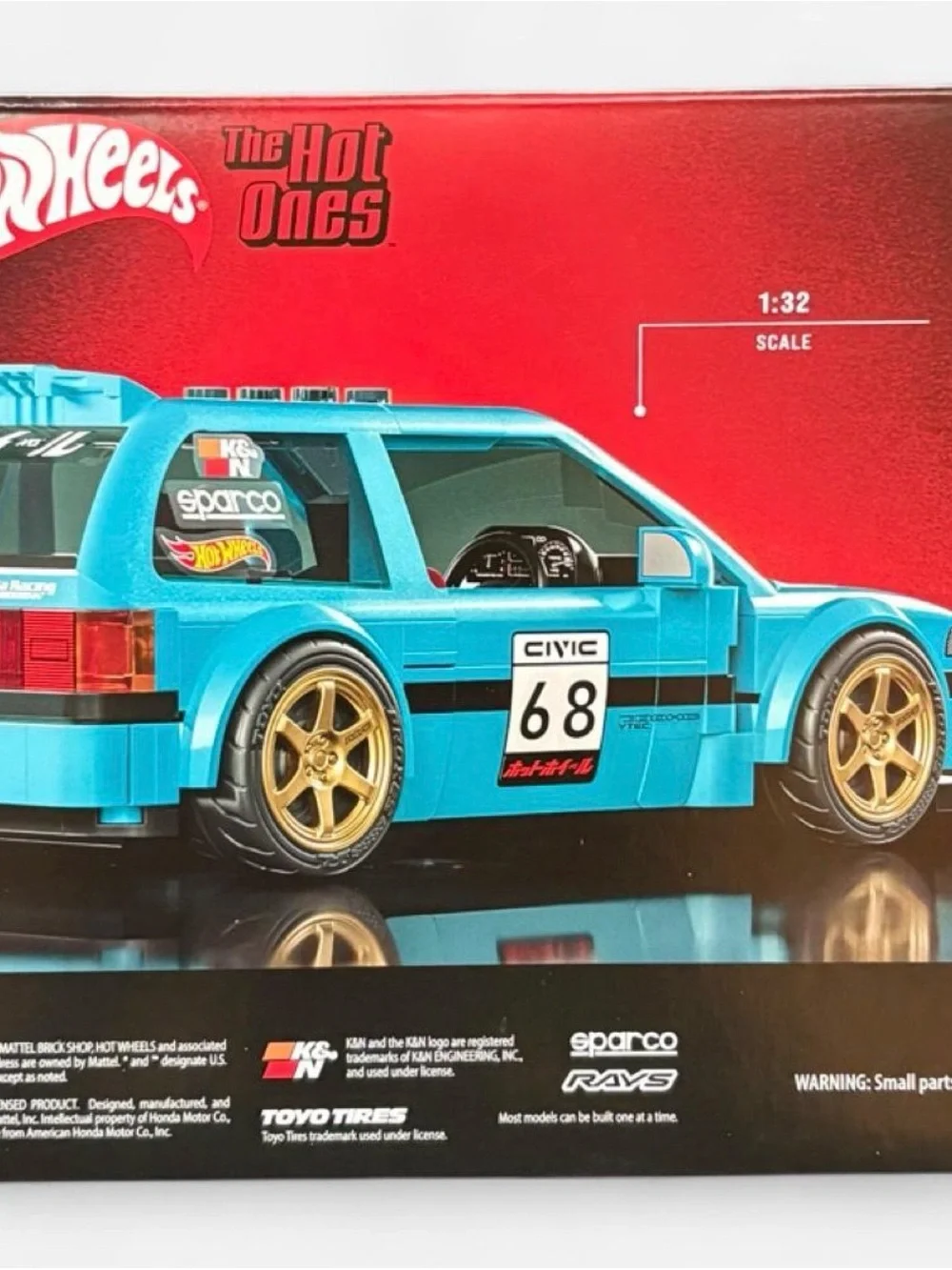 The Hot Ones Custom '90 Honda Civic EF Toy Car - Blue
